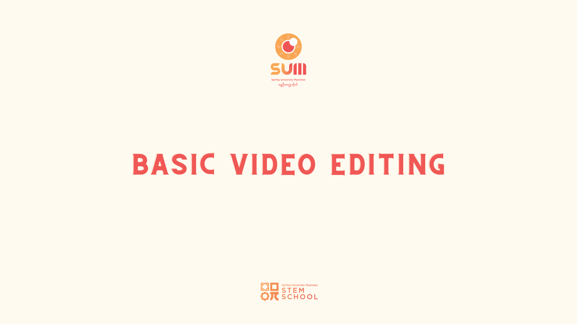 basic video editing